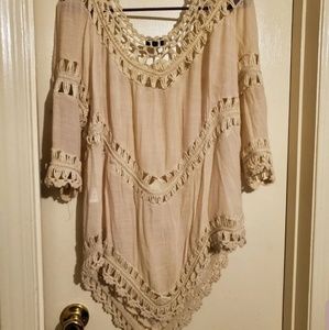 Beige womens blouse